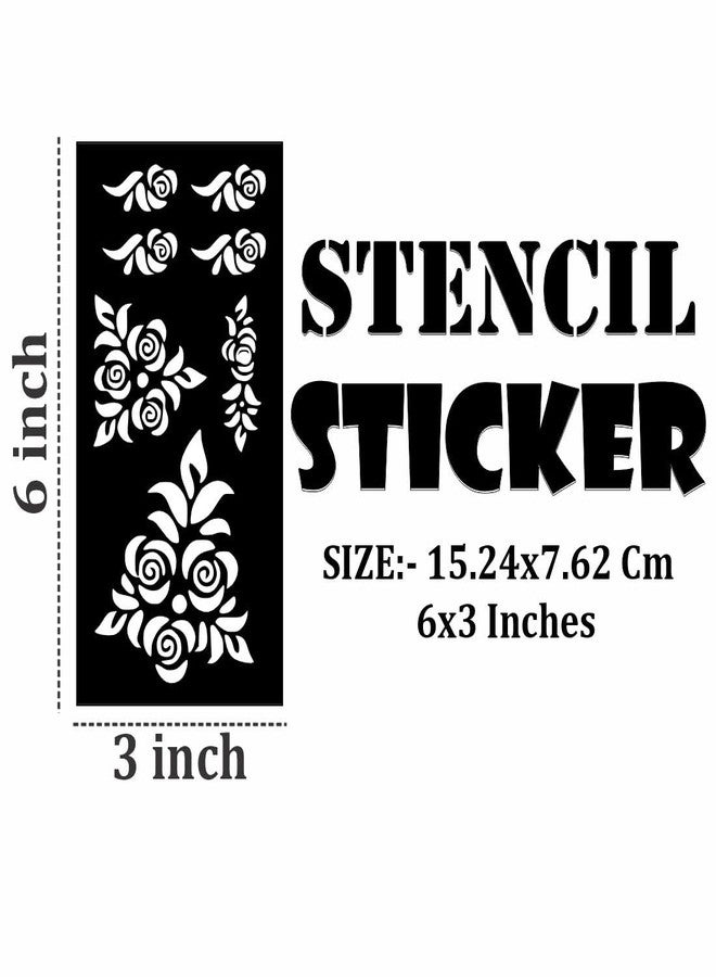 ORDERSHOCK DIY Mehndi Stencil Sticker Set for Fun, Learning, and Decorative Hand Art Activities - Image 4